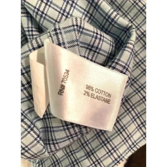 Orvis Mens Large Classic Fit Blue Check Print Button Up Shirt L/S Pockets - Picture 7 of 7